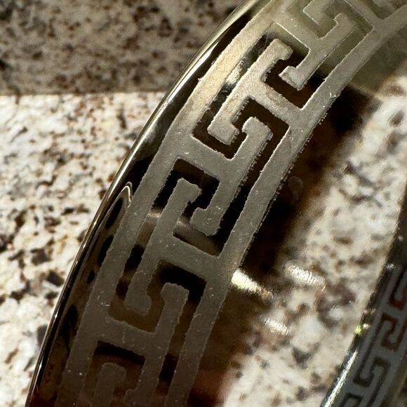 Vintage Clear Glass Bowls with Greek Key Design - Picture 4 of 4